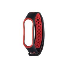 Ремінець Silicone Sport Xiaomi MI Band 3/4 2-colours black/red (№7)