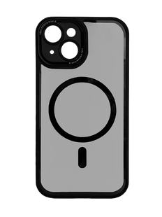 Чохол Clear Color with MagSafe для iPhone 15 black Full Camera (TPU)