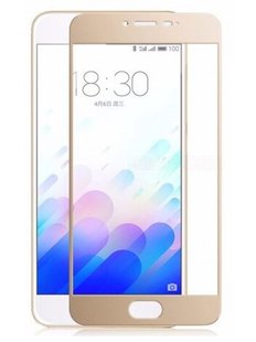 Защитное 2.5D стекло Glass для Meizu M6 f/s gold