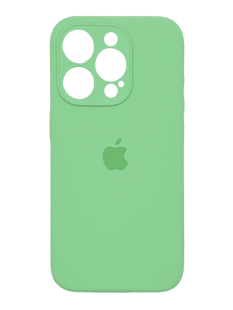 Силіконовий чохол Full Cover для iPhone 15 Pro fresh green (pistachio) Full Camera