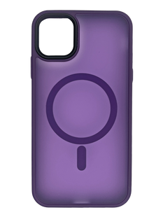 Чехол TPU+PC Metal Buttons with MagSafe Colorful для iPhone 11 deep purple