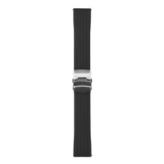 Ремінець Универс Silicone+Metal lock для Samsung/Amazfit/Huawei 20mm black