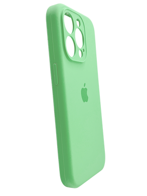Силіконовий чохол Full Cover для iPhone 15 Pro fresh green (pistachio) Full Camera