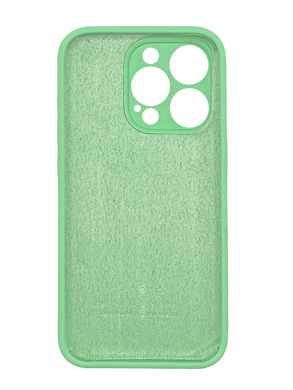 Силіконовий чохол Full Cover для iPhone 15 Pro fresh green (pistachio) Full Camera