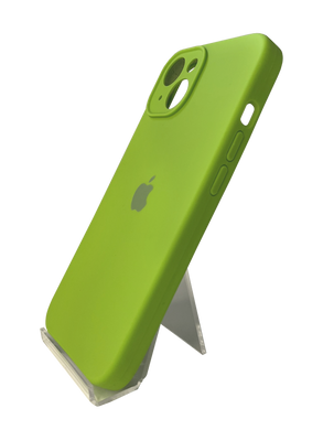 Силіконовий чохол Full Cover для iPhone 14 Plus lime green Full Camera