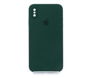 Силіконовий чохол Full Cover Square для iPhone XS Max forest green Full Camera