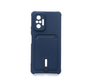 Силиконовый чехол Colorful Pocket Card для Xiaomi Redmi Note 10 Pro/10 Pro Max dark blue Full Camera