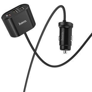 Автомобільний зарядний пристрій Hoco Z35 Companheiro 1LighterPlug/2USB/1PD/3A/PD2.0/QC3.0/LEDBlack