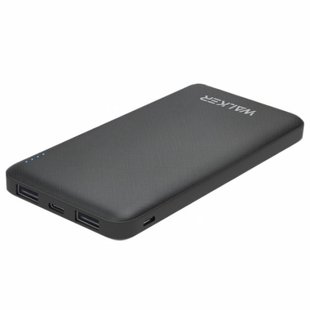 Power bank WALKER WB-410 10000 mAh 2USB/2.1A/2.1A Type-C/micro black