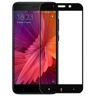 Защитное 2.5D стекло Full Coverage для Xiaomi Redmi 4X black Glasscove