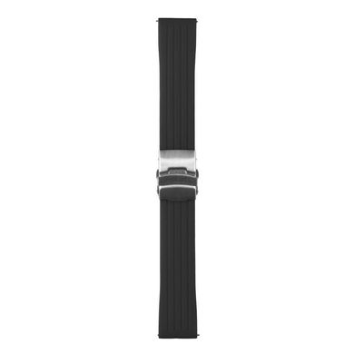 Ремінець Универс Silicone+Metal lock для Samsung/Amazfit/Huawei 20mm black