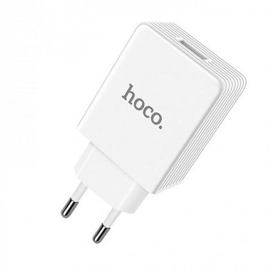 Адаптер змінного струму HOCO C34A Platinum 1USB QC3.0 white