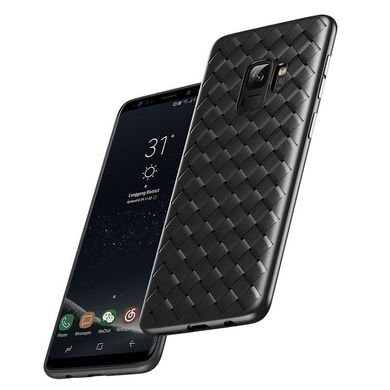 Силиконовый чехол Weaving case для Samsung J8 2018 black (плетенка)