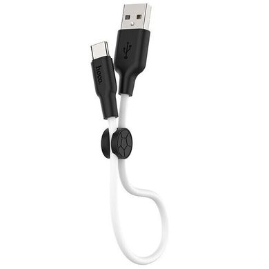 USB кабель HOCO X21 Plus silicone Type-C 3A 0.25m black/white