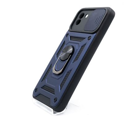 Чохол Camshield Serge Ring для Samsung A03 blue протиударний шторка/захист камери