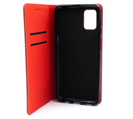 Чохол книжка Black TPU Magnet для Samsung M51 red