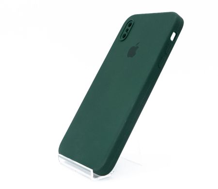 Силіконовий чохол Full Cover Square для iPhone XS Max forest green Full Camera