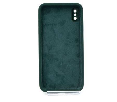 Силіконовий чохол Full Cover Square для iPhone XS Max forest green Full Camera