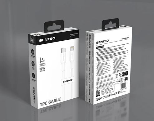Кабель Senteo SL-06 30W Type-C to Lightning 1m white