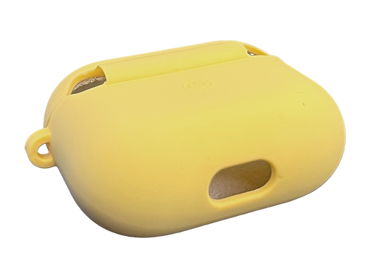 Чохол for AirPods 3 Logo силіконовий yellow з мікрофіброю