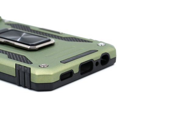 Чохол Camshield Army Ring для Samsung A13 4G/A04s army green протиударний шторка/захист камери
