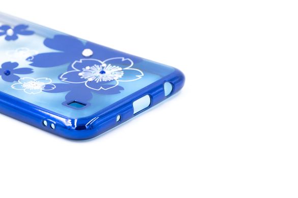 Силиконовый чехол Beckberg Breathe New для Samsung A10 flowers blue