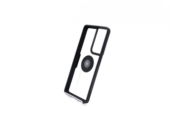 TPU+PC чехол Deen CrystalRing с магнитом для Samsung S21 ultra clear/black