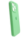 Силіконовий чохол Full Cover для iPhone 15 Pro fresh green (pistachio) Full Camera