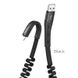 USB кабель HOCO U78 Cotton treasure Lightning 2,4A 0.75m/1,2m Fast charging black
