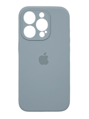 Силіконовий чохол Full Cover для iPhone 15 Pro light grey Full camera