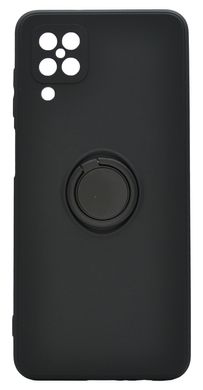 Чохол (TPU) Candy Ring для Samsung A12/ M12 black Full Camera