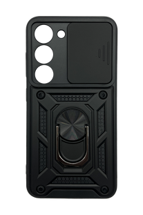 Чохол Camshield Serge Ring для Samsung S23 black протиударний шторка/захист камери