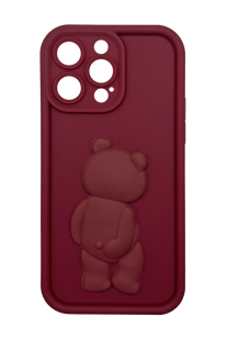 Накладка Bear для iPhone 14 Pro Max bordo Full Camera