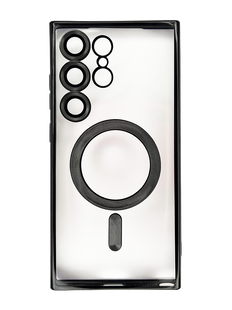 Чохол Fibra Chrome Magsafe для Samsung S23 Ultra black Full Camera