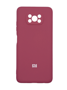 Силіконовий чохол Full Cover для Xiaomi Poco X3 /Poco X3 Pro rose red Full Camera