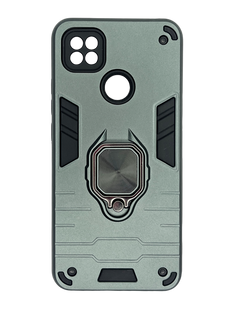 Чехол Transformer Ring for Magnet для Xiaomi Redmi 9C green противоударный Full Camera