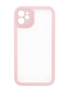 TPU чехол Transparent + Colour 1,5mm для iPhone 11 pink Full Camera