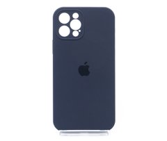 Силіконовий чохол Full Cover для iPhone 12 Pro midnight blue Full Camera