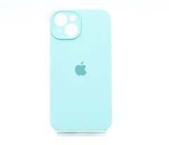 Силіконовий чохол Full Cover для iPhone 14 marine green (azure) Full Camera
