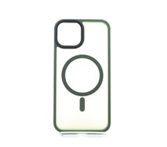 Чохол TPU+PC Metal Buttons with MagSafe Colorful для iPhone 14 green
