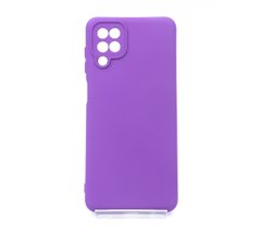 Силіконовий чохол Full Cover для Samsung A12/M12 purple Full camera без logo