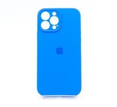 Силіконовий чохол Full Cover для iPhone 13 Pro Max capri blue Full Camera