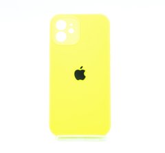 Силіконовий чохол Full Cover для iPhone 12 neon green Full Camera