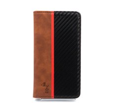 Чохол книжка Carbon для Xiaomi Redmi 4X dark brown/black