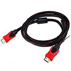 Кабель HDMI (тато-тато) 3m двойной феррит v1.4 black/red