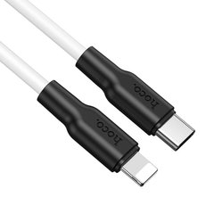 USB кабель Hoco X21 Plus silicone PD 20W Type-C to Lightning black/white