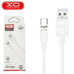USB кабель XO NB187 магнитный USB Type-C 1m white
