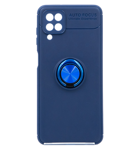 Накладка TPU Deen ColorRing для Samsung A12/M12 blue/blue под магнитный держатель
