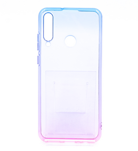 Силиконовый чехол Gradient Design для Huawei Y6p blue pink 0.5mm