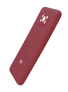 Силіконовий чохол Full Cover для Xiaomi Poco X3 /Poco X3 Pro rose red Full Camera